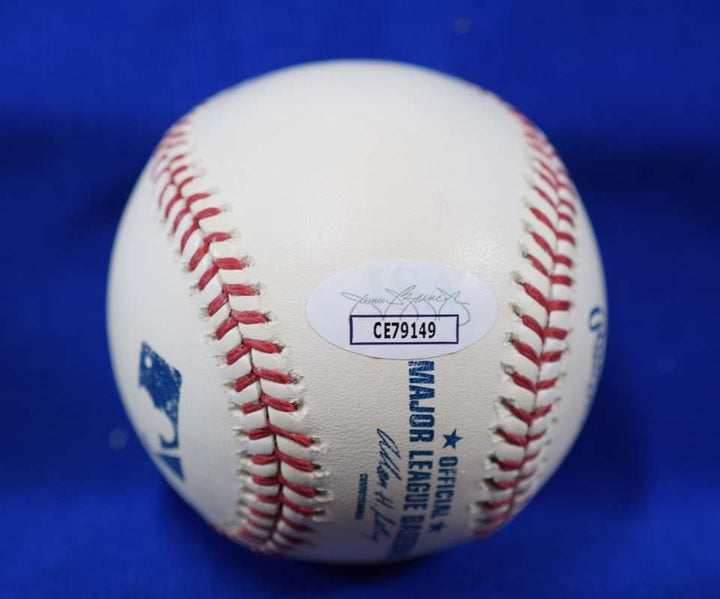 Michael Young JSA COA Autograph Major League OML Signed Baseball
