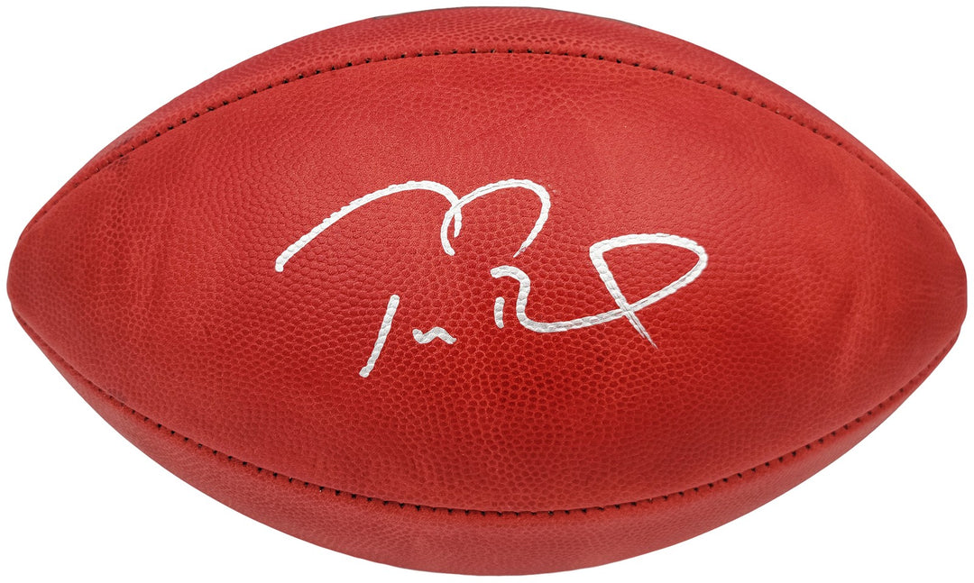 Tom Brady Auto Official NFL Leather SB LV Logo Football Buccaneers Fanatics Holo
