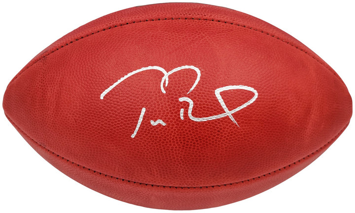 Tom Brady Auto Official NFL Leather SB LV Logo Football Buccaneers Fanatics Holo
