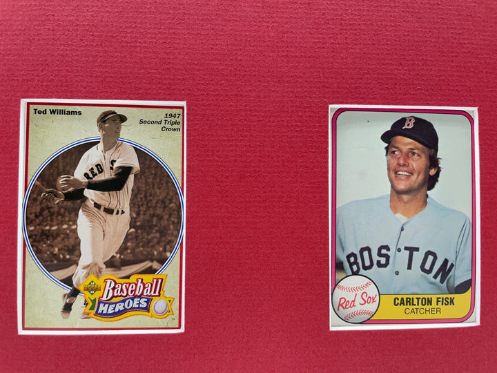 Boston Red Sox Legends Framed 10 Baseball Card Collage Lot Williams Ortiz Yaz
