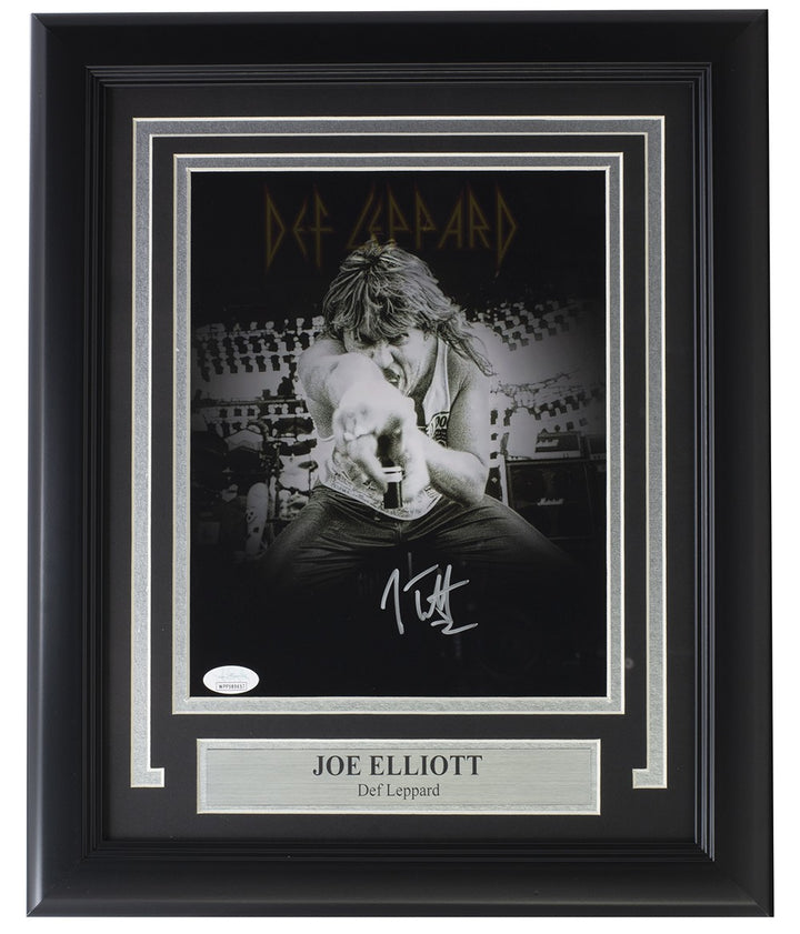 Joe Elliott Signed Framed 8x10 Def Leppard Spotlight Photo JSA ITP