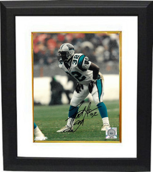 Fred Lane signed Carolina Panthers 8x10 Photo Custom Framed w/ #32