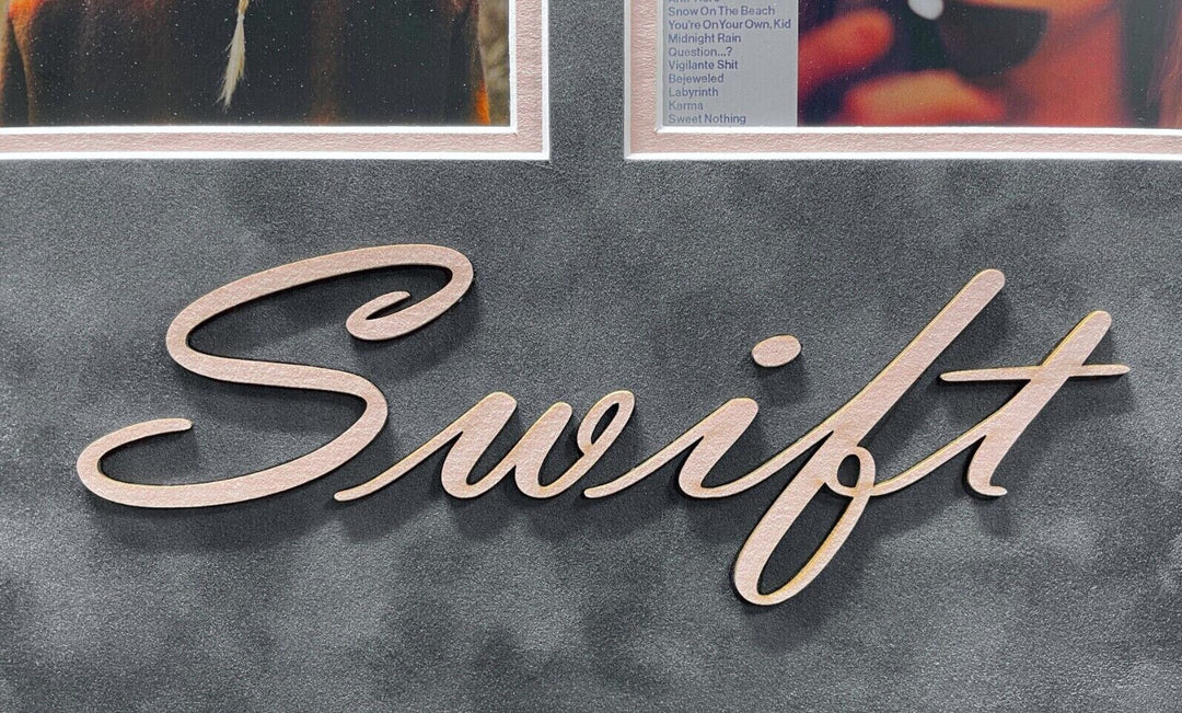 Taylor Swift CD Albums Framed Collage Autographed JSA Signed Tortured Poets 2