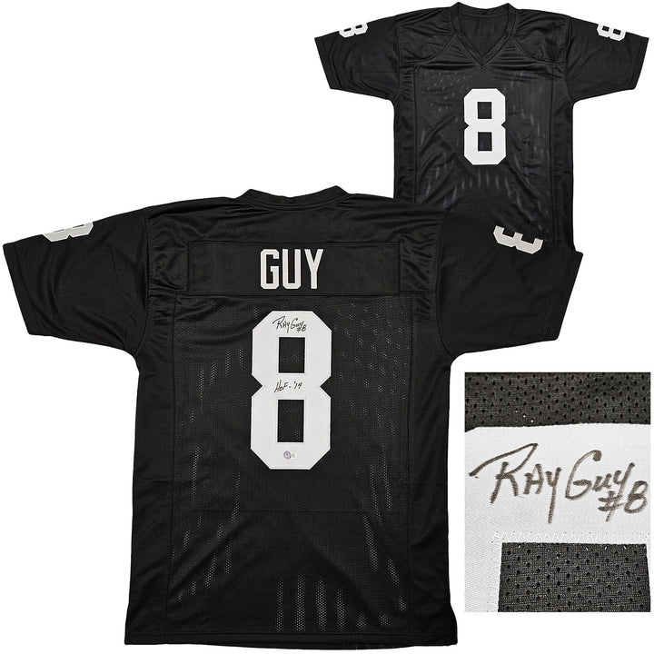 Oakland Raiders Ray Guy Signed Black Jersey "HOF '14" Beckett