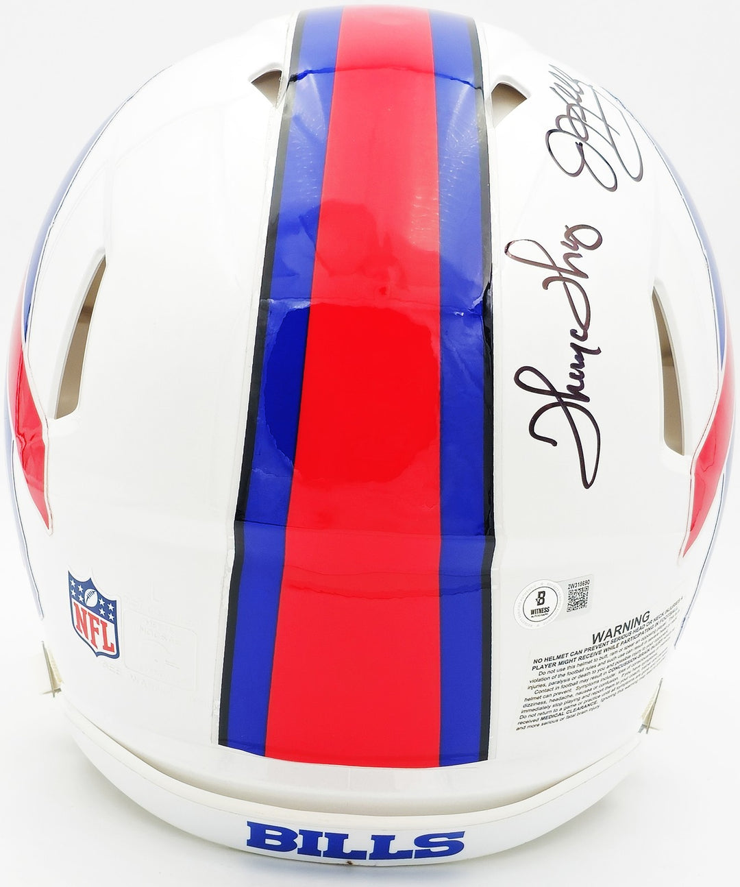 Jim Kelly, Thurman Thomas Andre Reed Auto Bills Greats White FS Authentic Helmet