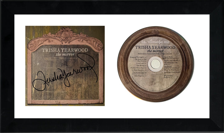 Trisha Yearwood signed 2025 The Mirror 4.75x4.75 Art Card Insert/CD/Framed - COA
