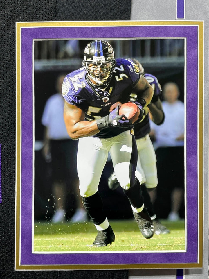 Ray Lewis Autographed Baltimore Ravens Jersey Framed BAS Signed Memorabilia