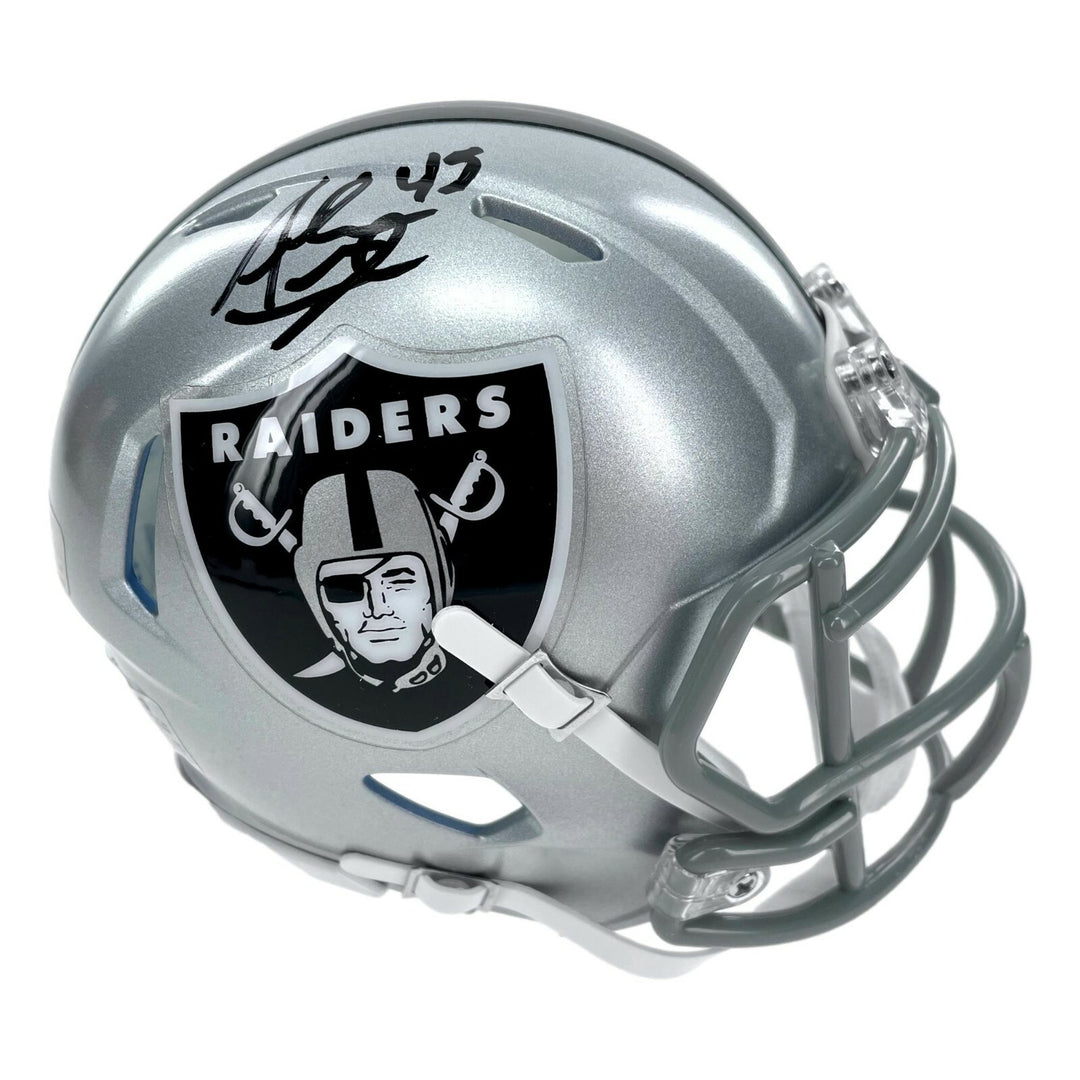 Alec Ingold Signed Las Vegas Raiders Mini Helmet Inscribed COA Autograph Oakland