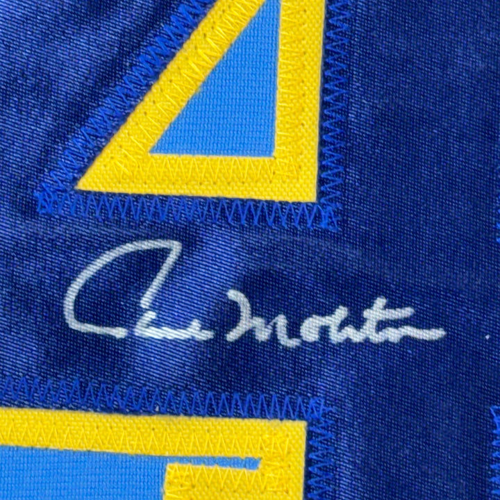 Framed Autographed/Signed Paul Molitor 33x42 Milwaukee Blue Jersey JSA COA