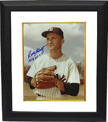 Bobby Shantz signed Yankees 8x10 Photo Framed 1958 WSC (World Series Champs) COA