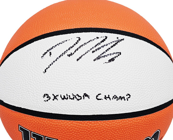 Diana Taurasi Auto Auth White I/O Basketball Phoenix Mercury 3X WNBA Champ BAS