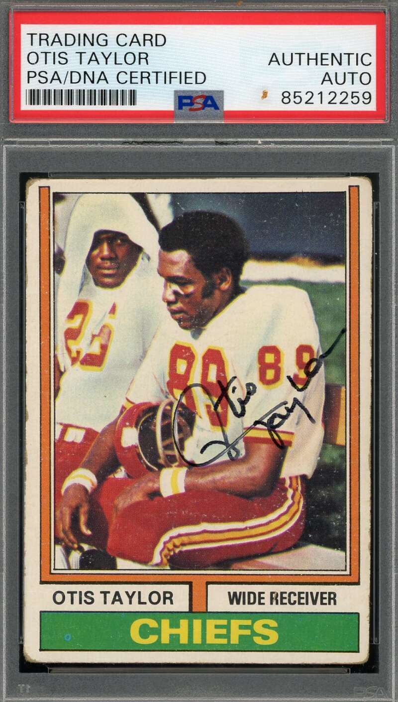 Otis Taylor PSA DNA Signed 1974 Topps Autograph