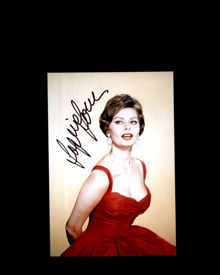 Sophia Loren JSA Coa Signed 4x6 Photo Autographed