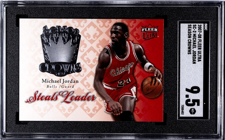 Michael Jordan 2007-08 Fleer Ultra Season Crowns Card #SC-2-SGC Graded 9.5 Mint+