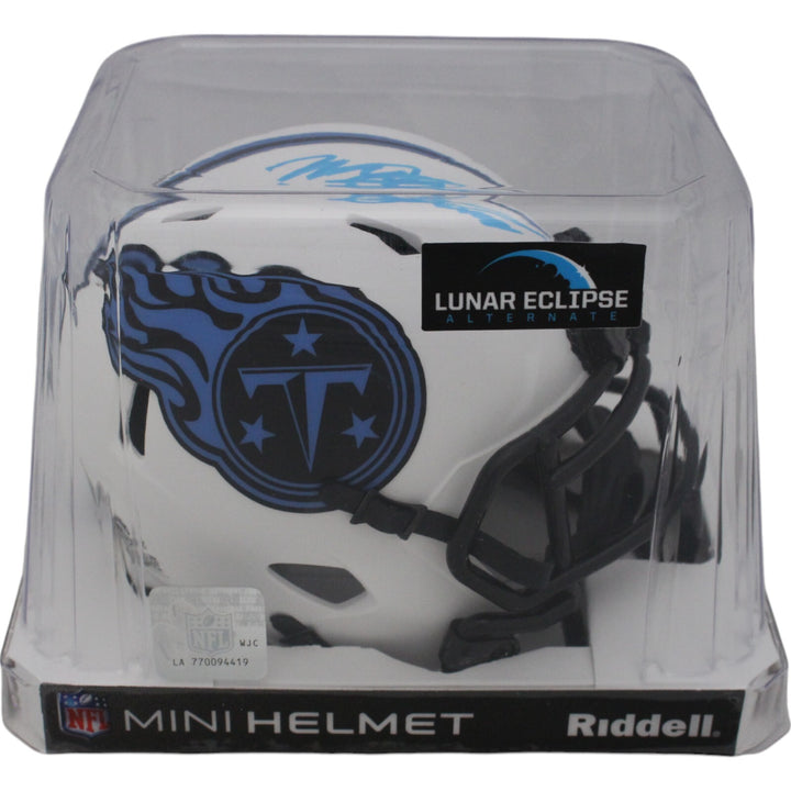 Will Levis Autographed/Signed Tennessee Titans Lunar Mini Helmet FAN 48355