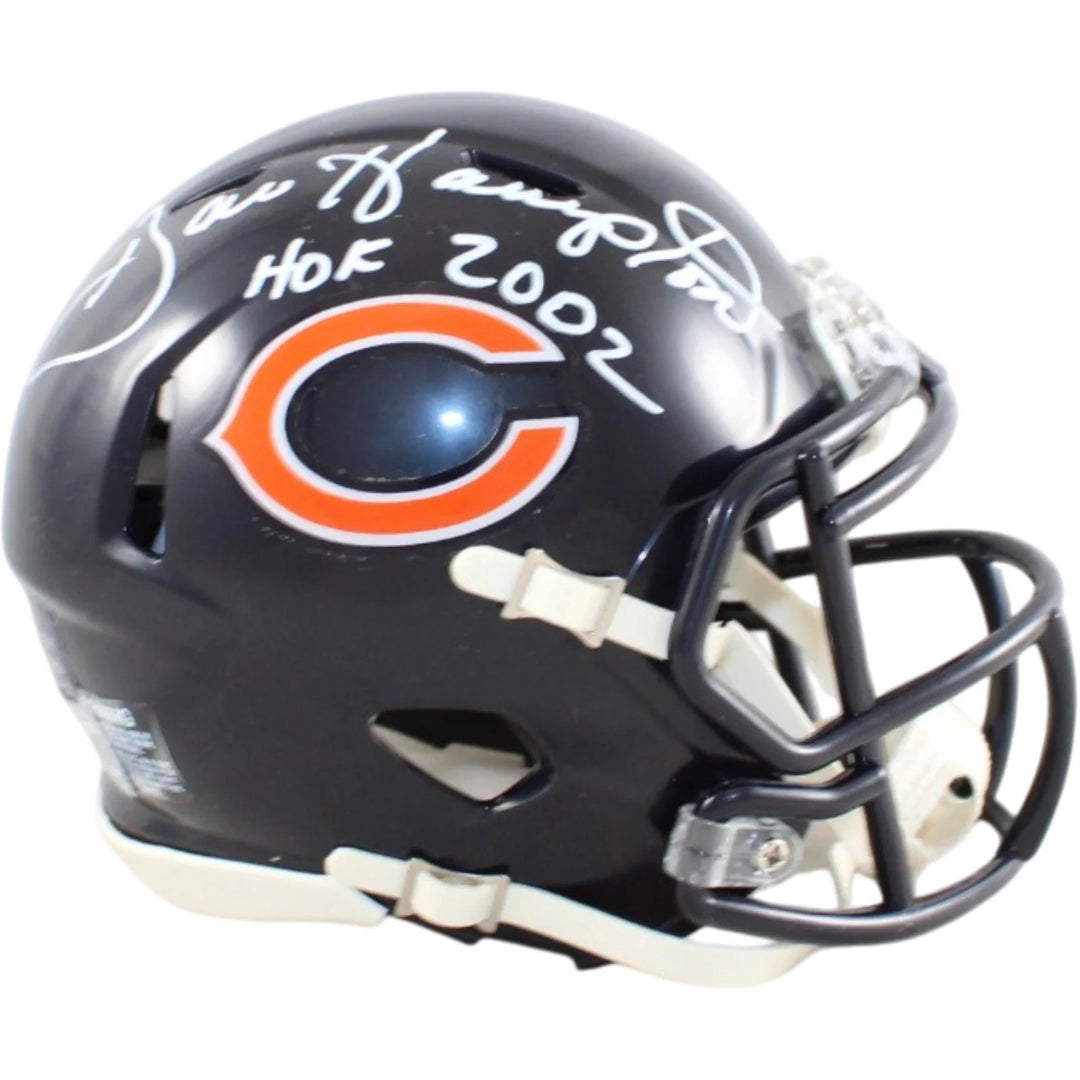 Dan Hampton Autographed Chicago Bears Mini Helmet W/HOF Beckett WIT 58686