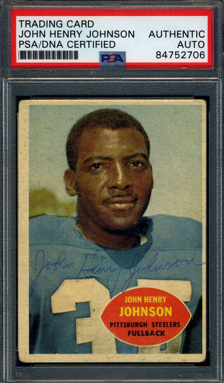 John Henry Johnson PSA DNA Signed 1960 Topps Autograph