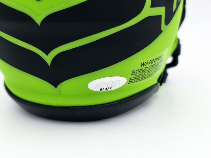 Ernest Jones IV Signed Seattle Seahawks Rave Green Speed Mini Helmet MCS Holo