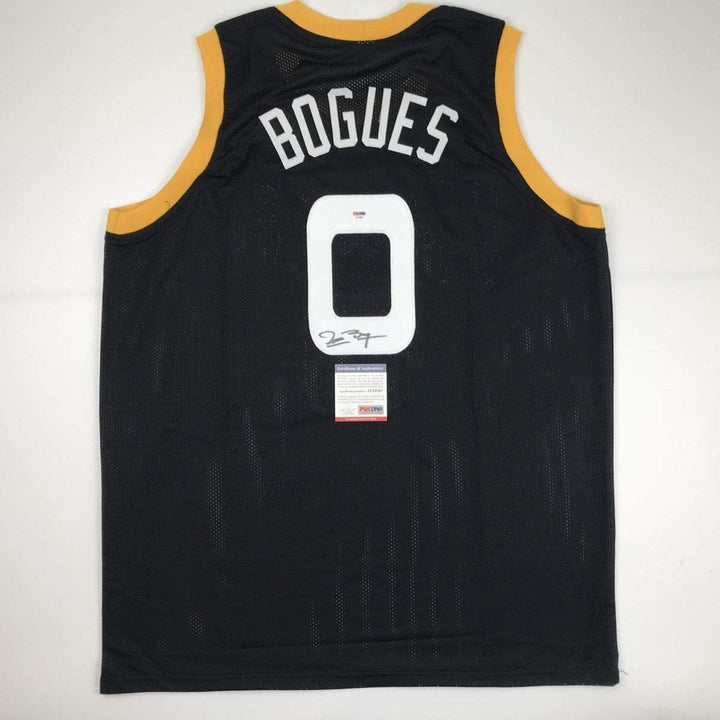 Autographed/Signed MUGGSY BOGUES Space Jam Monstars Black Jersey PSA COA