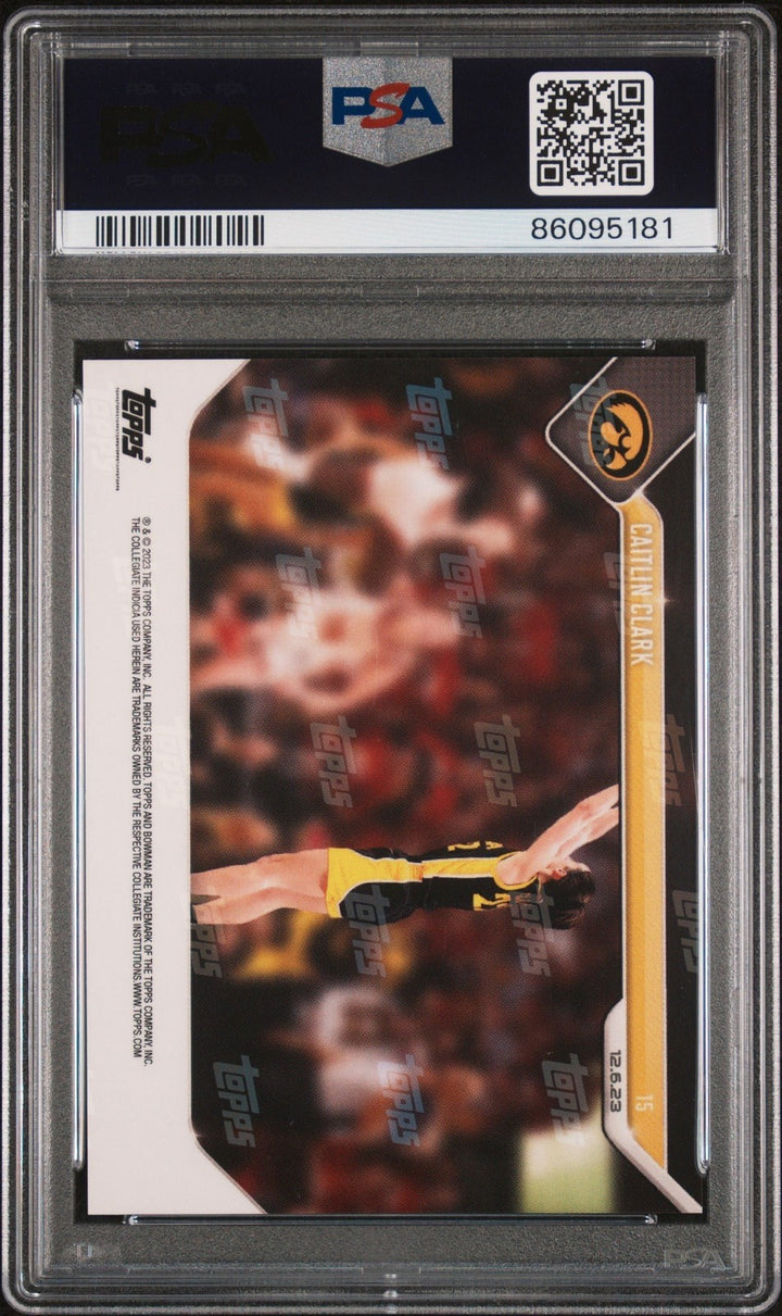 Graded 2023 Topps Bowman U Now Caitlin Clark #15 Rookie Card PSA 10