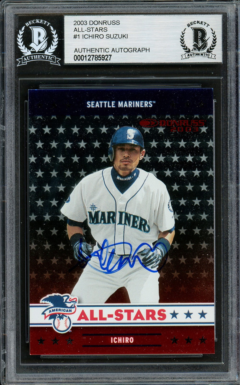 Ichiro Suzuki Signed 2003 Donruss All Stars Card AL-1 Mariners Beckett #12785927