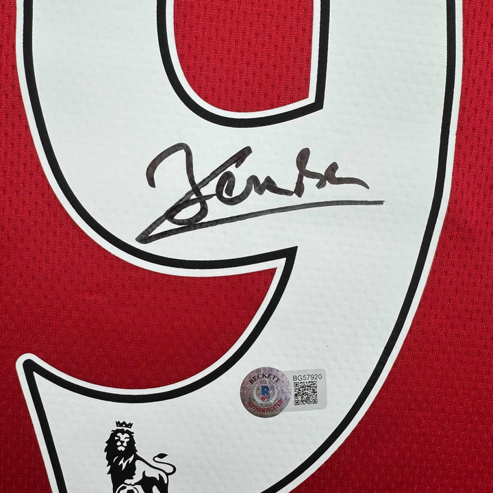 Autographed/Signed DImitar Berbatov Manchester United Red Jersey Beckett BAS COA