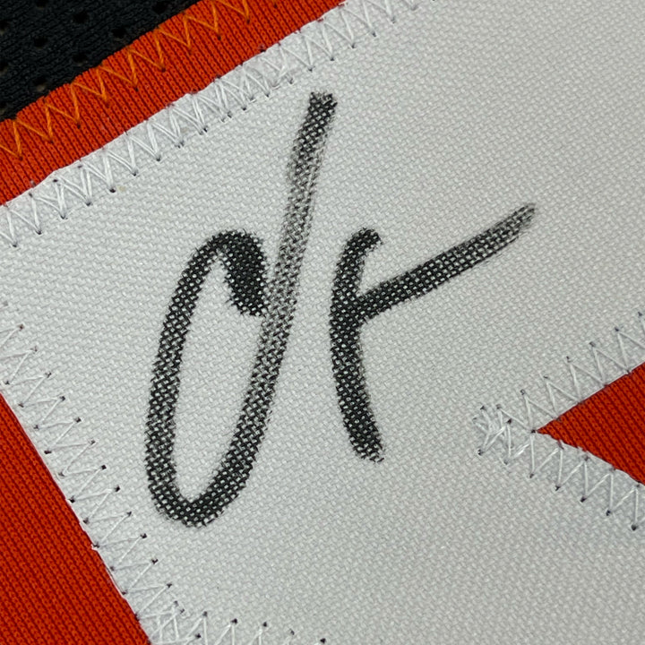 FRAMED Autographed/Signed CHAD OCHOCINCO Johnson 33x42 Black Jersey JSA COA Auto
