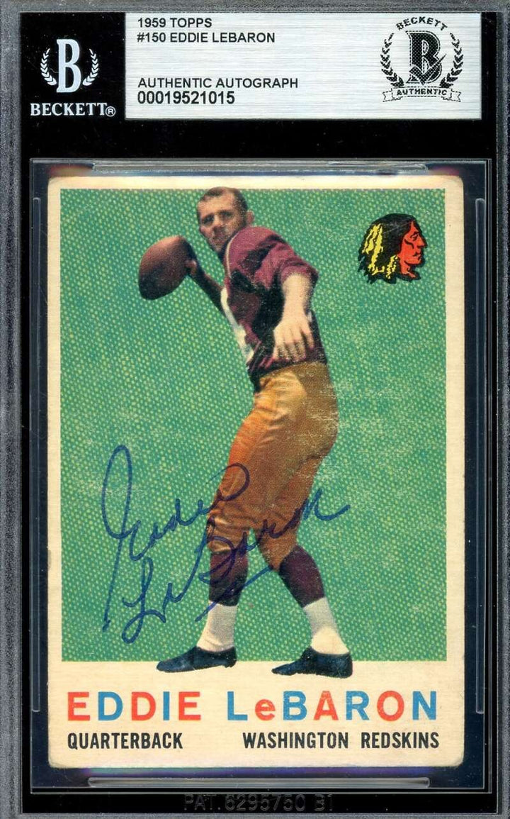 Eddie LeBaron Beckett BAS Vintage Signed 1959 Topps Autograph