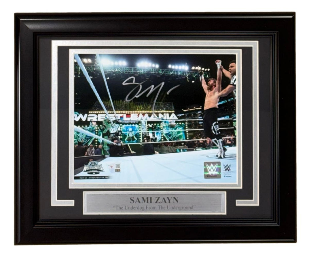 Sami Zayn Signed Framed 8x10 WWE Photo 2 Fanatics