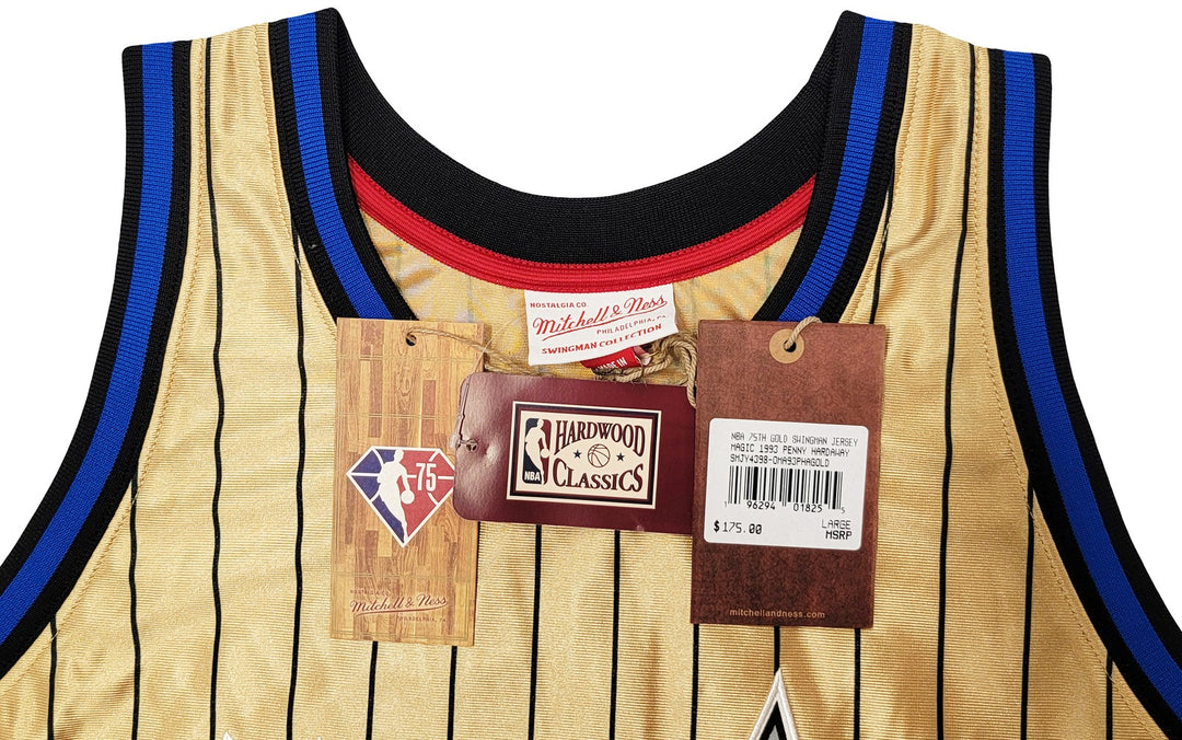 Magic Penny Hardaway Auto Gold M & N 93 75th Anniversary HWC Swingman Jersey PSA