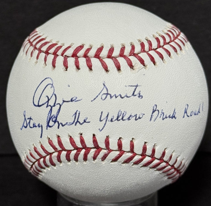Ozzie Smith Cardinals Signed MLB  Baseball Stay On Yellow Brick Road Auto JSA