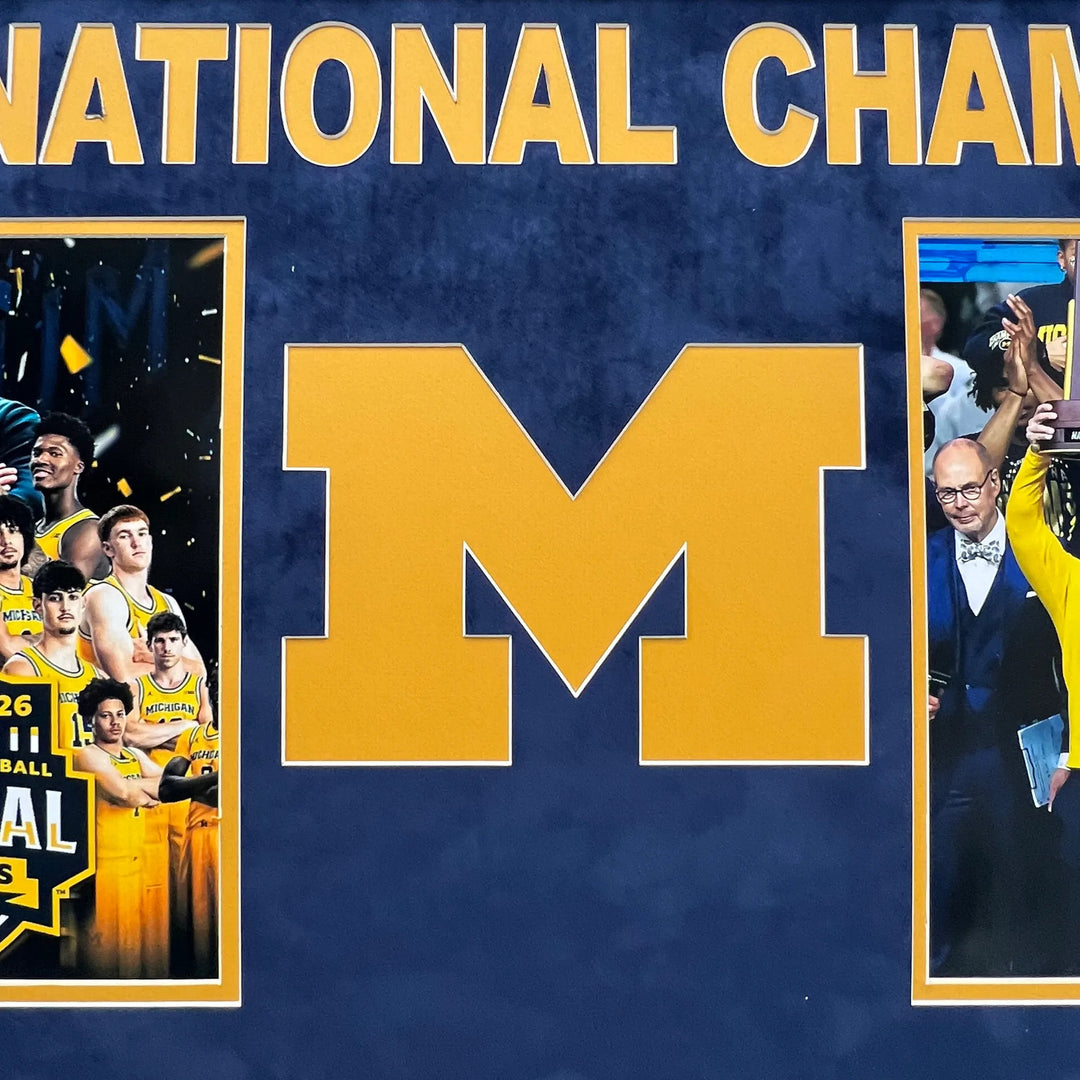 2026 Michigan Wolverines NCAA National Champions Custom Framed Display