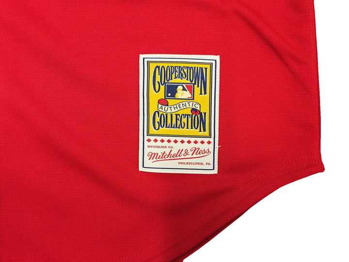 Reds Ken Griffey Jr Auto Red Mitchell Ness 05 Cooperstown Collection Jersey 44