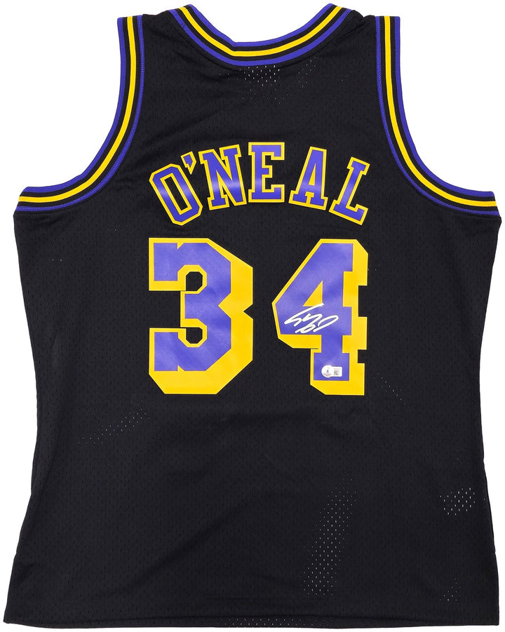 Lakers Shaquille O'Neal Auto Black Auth Mitchell Ness 1996-97 Swingman Jersey XL