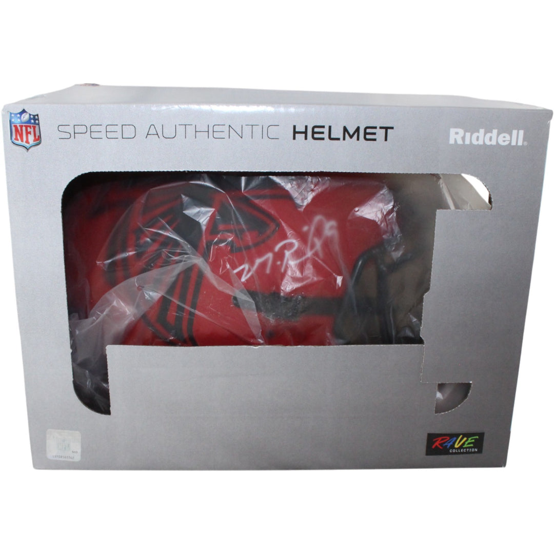 Michael Penix Autographed Atlanta Falcons Authentic Rave Helmet Beckett 54778