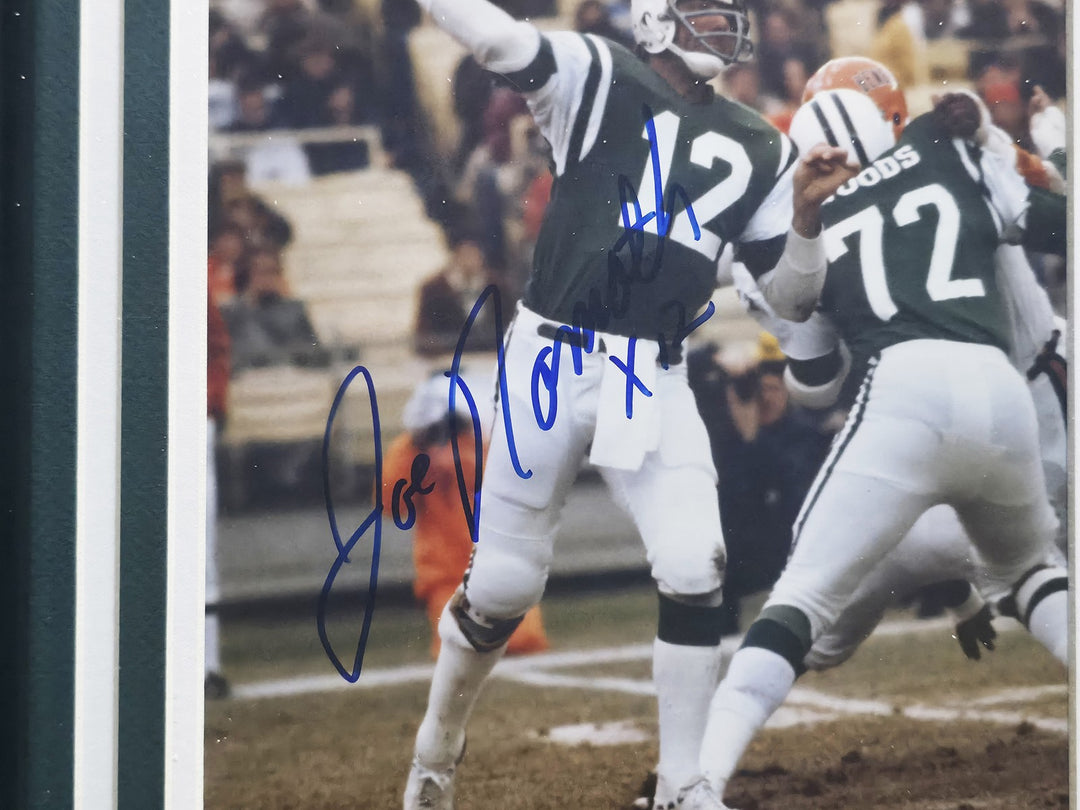 Joe Namath Signed Framed 8x10 Photo New York Jets "x12" Beckett #AE31730