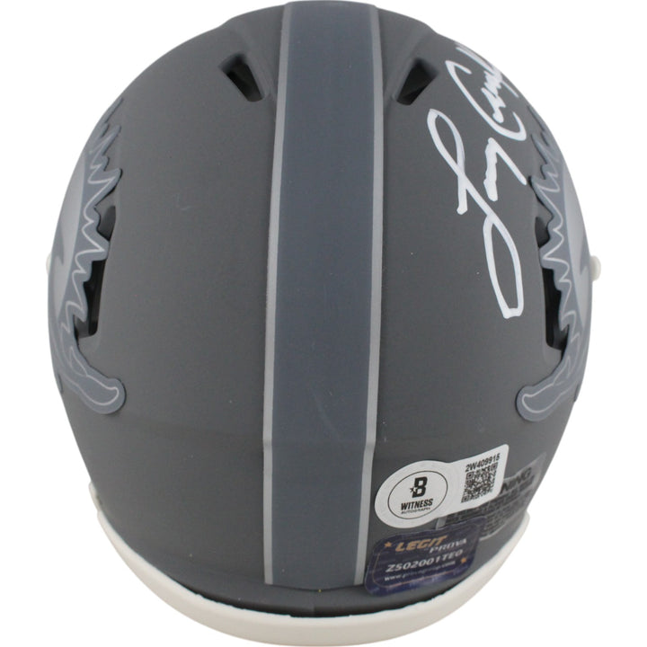 Larry Csonka Autographed Miami Dolphins Slate Mini Helmet Beckett Witness 49221