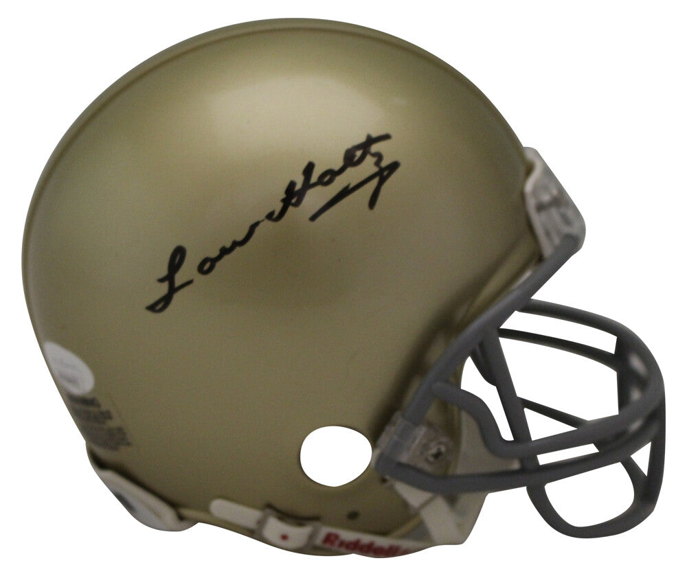 Lou Holtz Autographed Notre Dame Fighting Irish VSR4 Mini Helmet JSA 35332