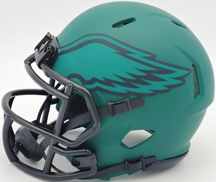 Brandon Graham Signed Eagles Rave Green Speed Mini Helmet Beckett Wit