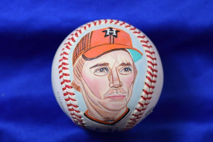 Nolan Ryan PSA DNA Autograph National League Hand Painted Baseball Signed