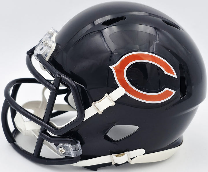 Devin Hester Signed Chicago Bears Blue Speed Mini Helmet Beckett Witness