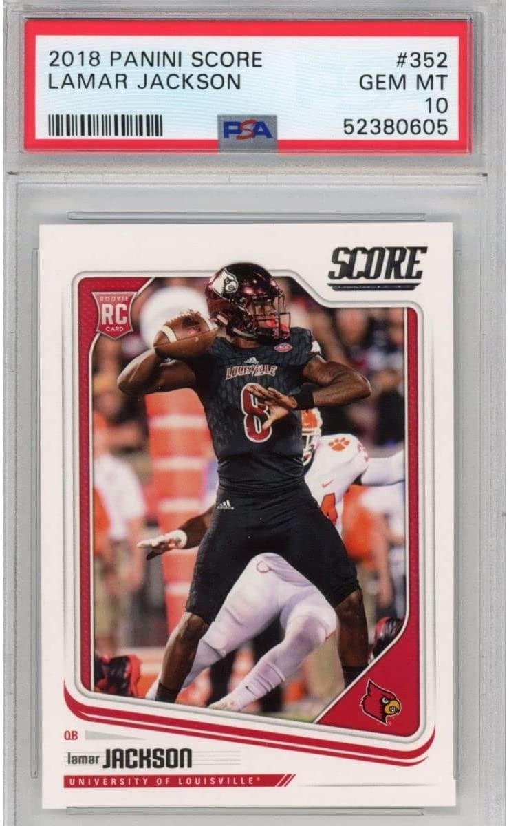 Graded 2018 Panini Score Lamar Jackson #352 Rookie RC Card PSA 10 Gem Mint