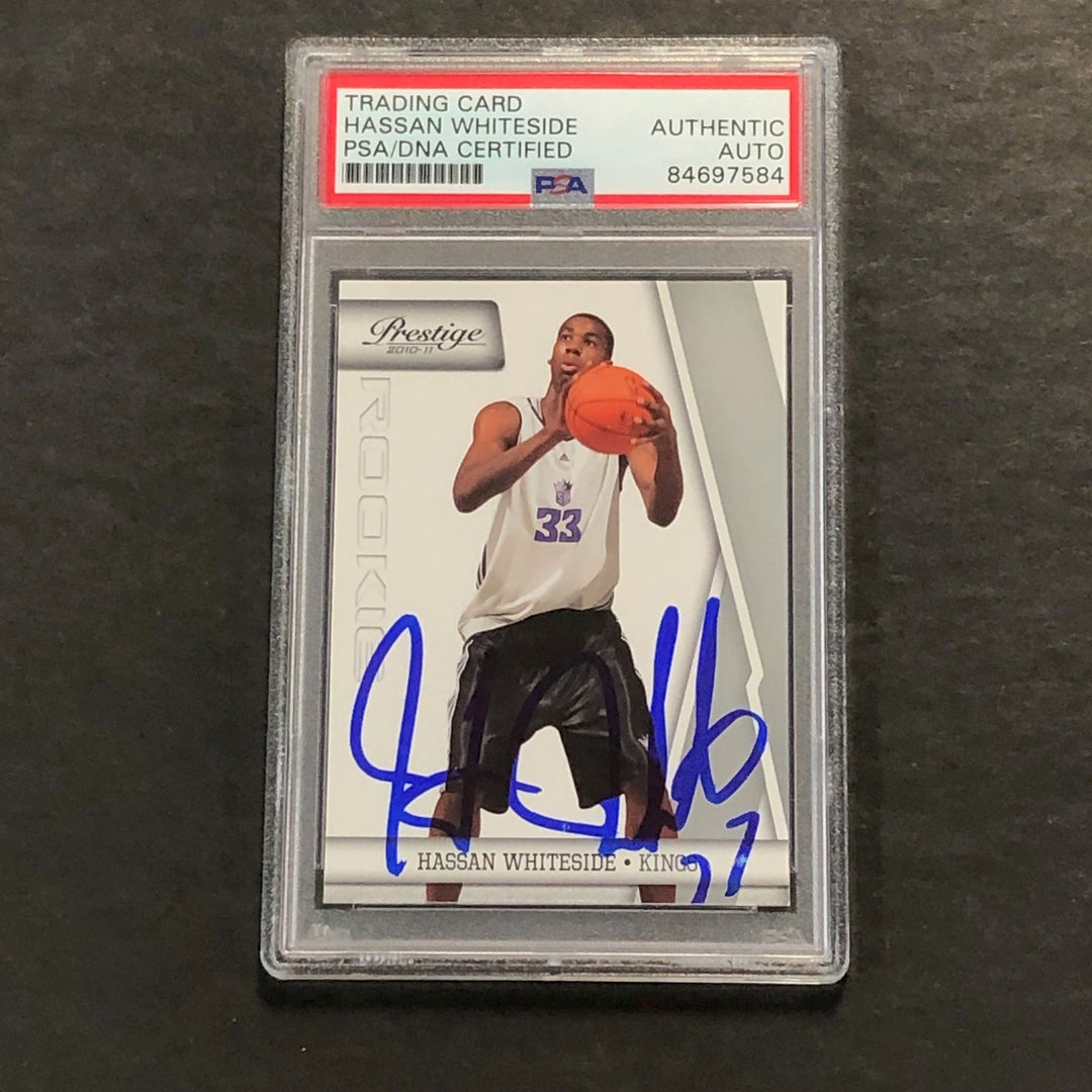 2010-11 Panini Prestige #183 Hassan Whiteside Signed Card AUTO PSA Slabbed RC Ki