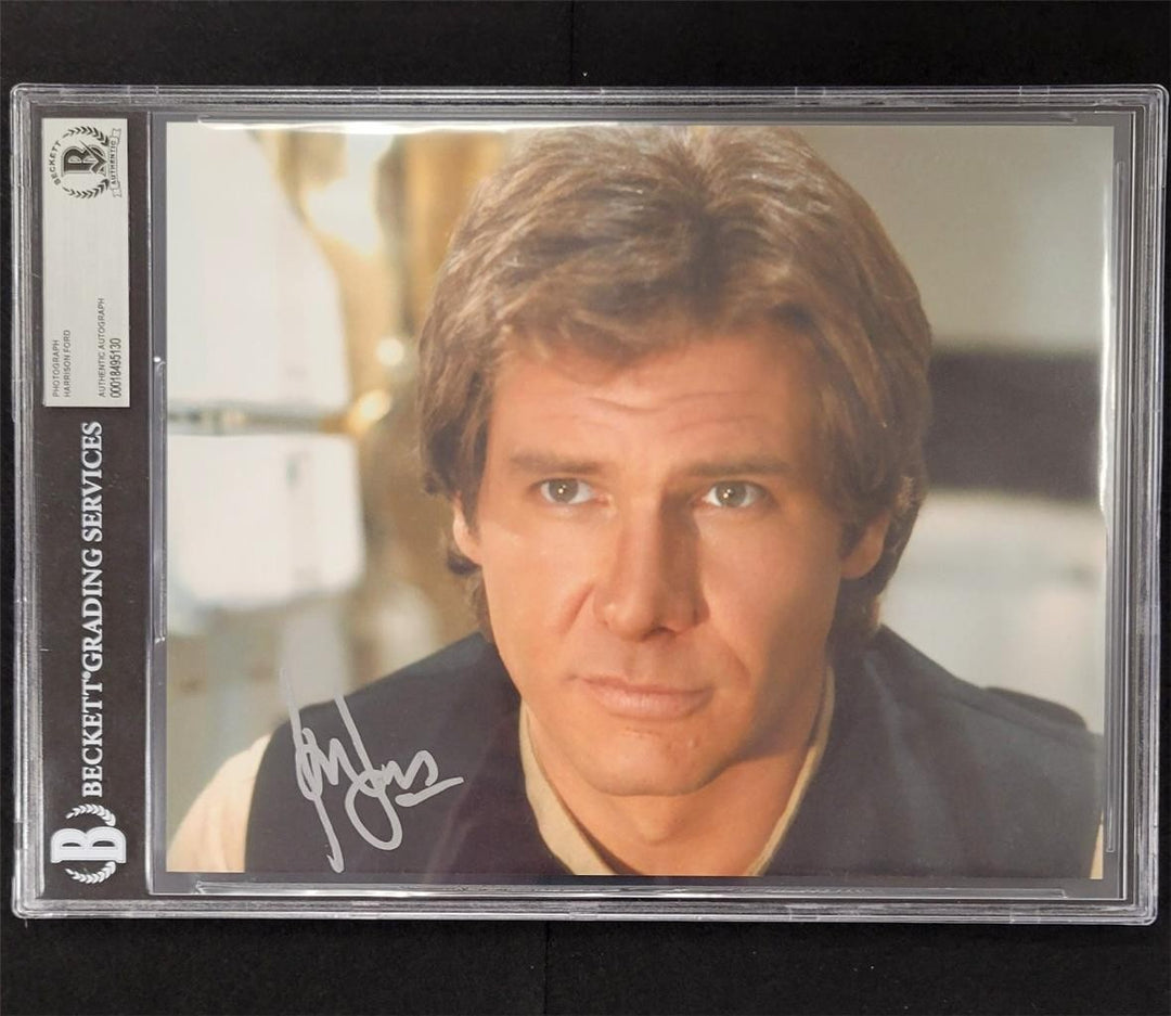 Harrison Ford signed Star Wars Han Solo 8x10 photo autograph ~ Beckett BAS