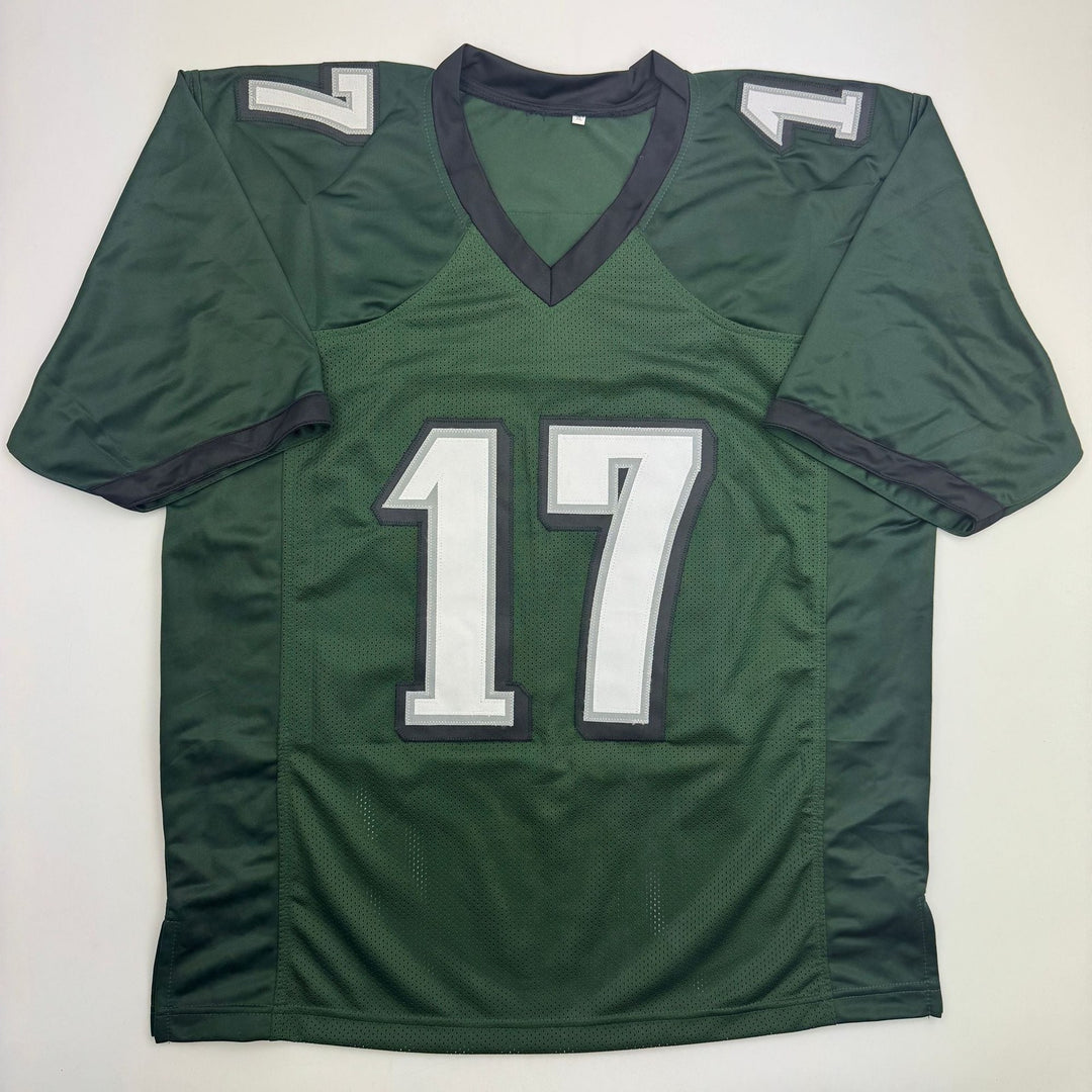 Autographed/Signed Alshon Jeffery Philadelphia Green Football Jersey Beckett COA