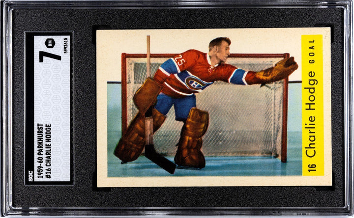 Charlie Hodge 1959-60 Parkhurst NHL Card #16 SGC Graded 7 NM  Montreal Canadiens