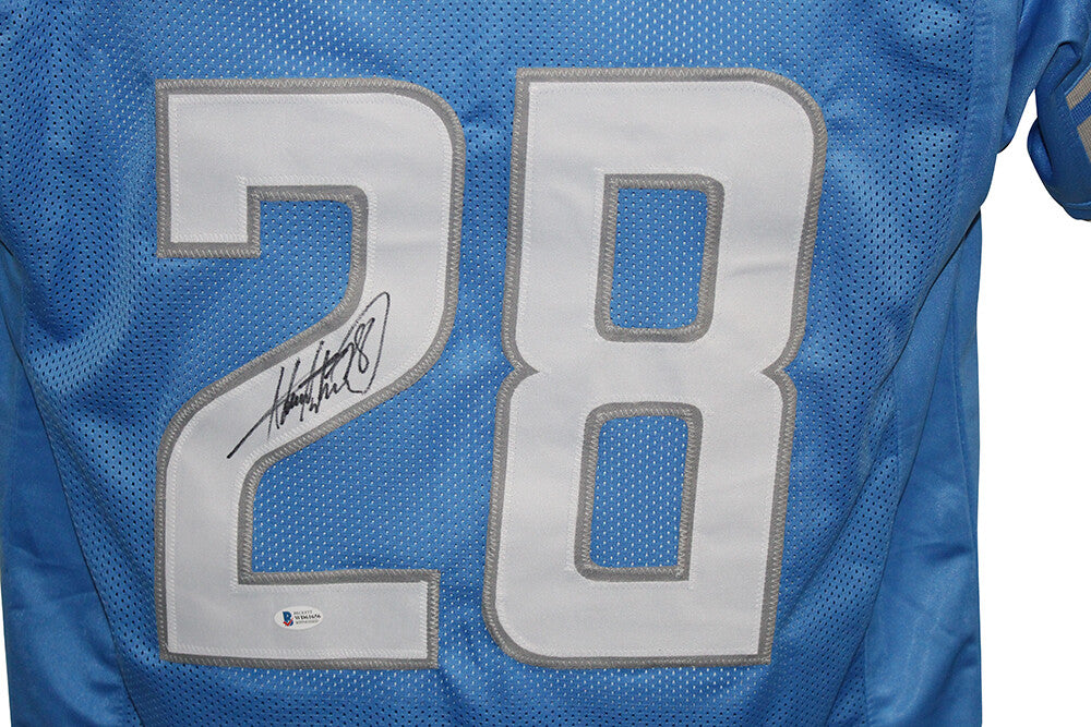 Adrian Peterson Autographed/Signed Pro Style Blue XL Jersey BAS 29346