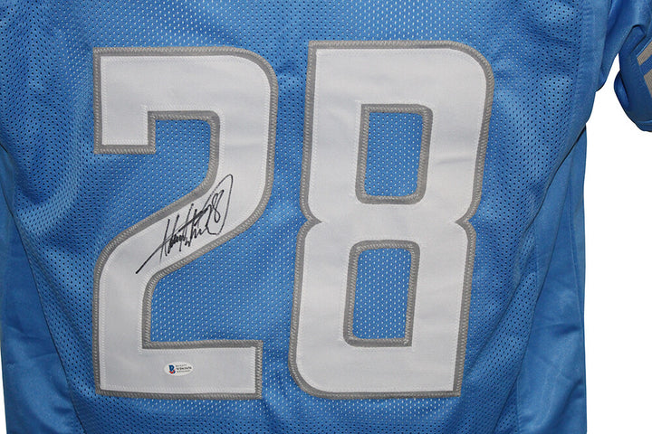 Adrian Peterson Autographed/Signed Pro Style Blue XL Jersey BAS 29346