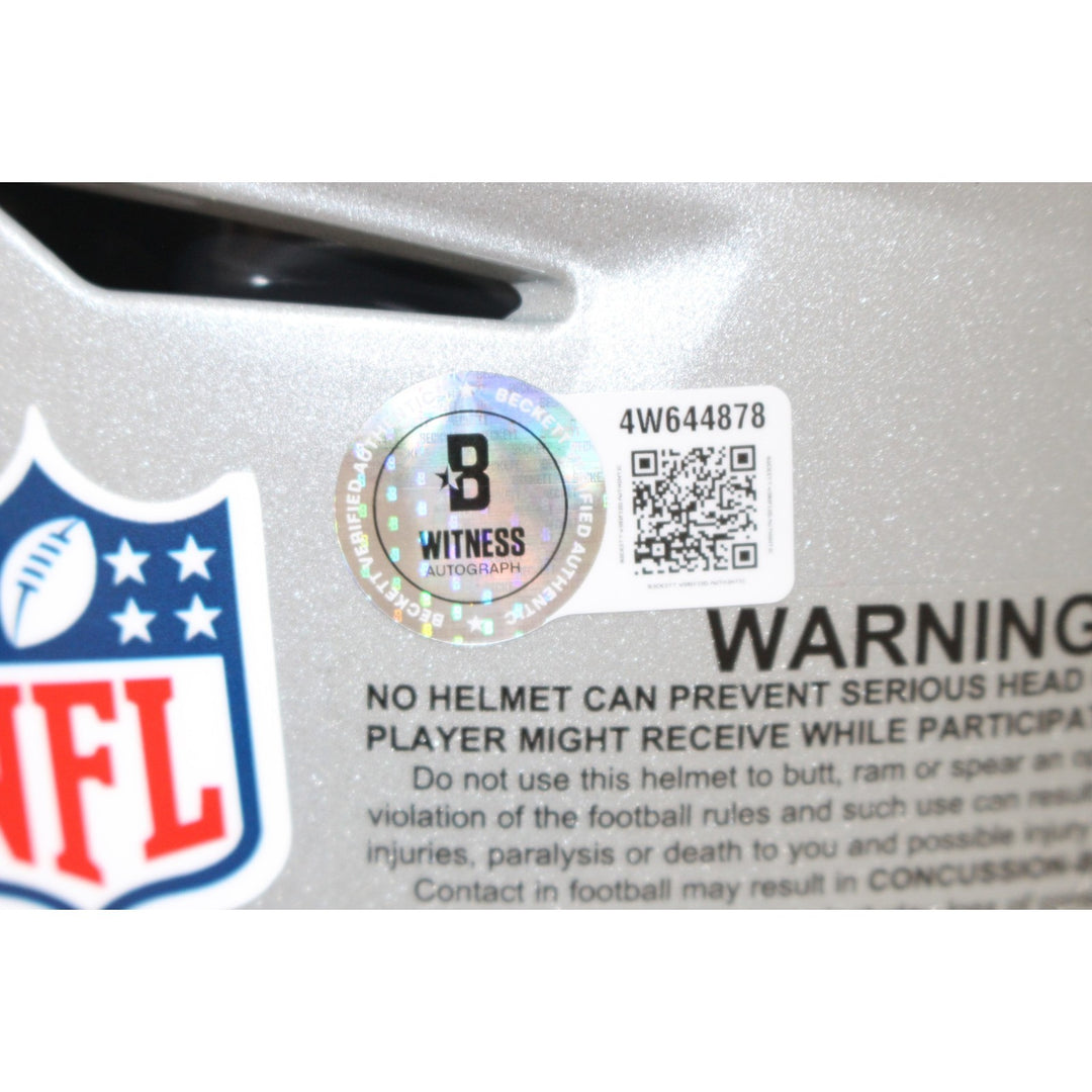 Michael Irvin Autographed Dallas Cowboys SpeedFlex Helmet Beckett Witness 56372