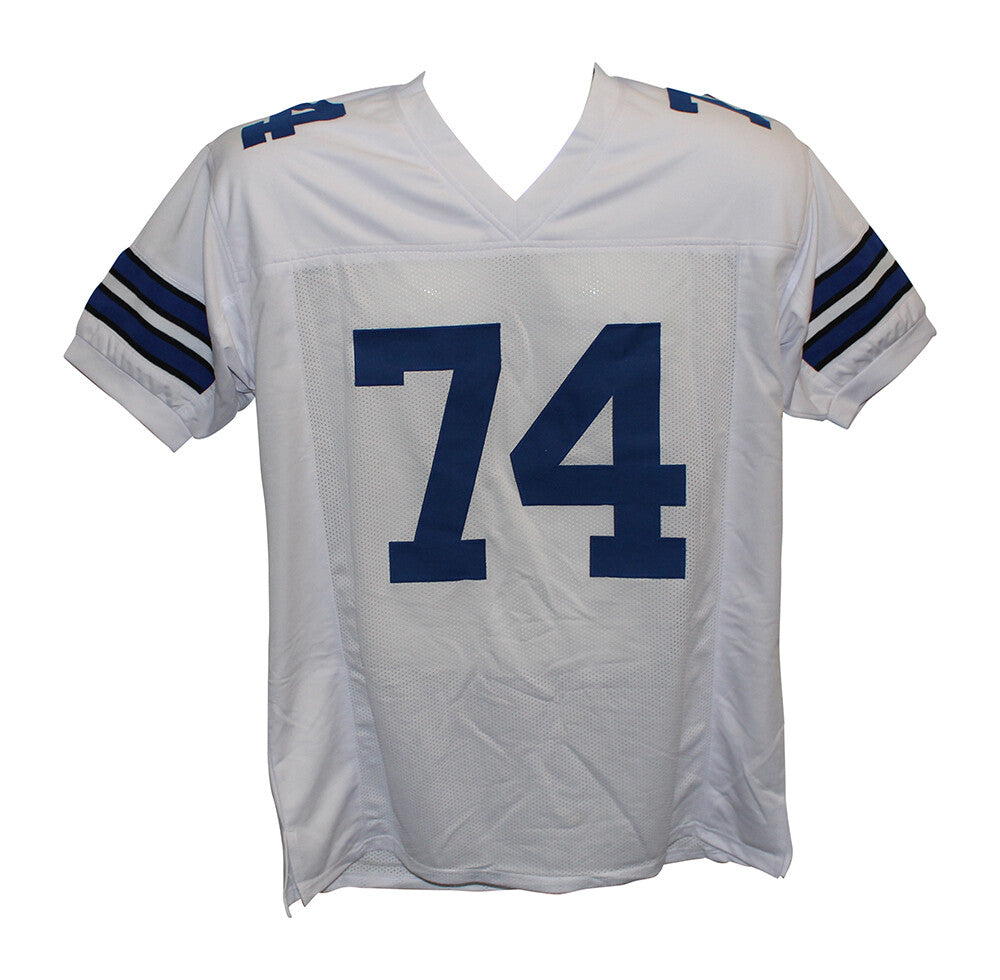 Bob Lilly Autographed/Signed Pro Style White XL Jersey HOF BAS 30623